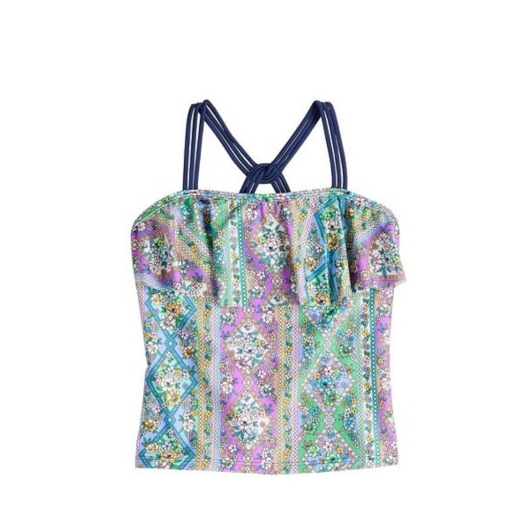 BREAKING WAVES TANKINI SWIMSUIT TOP !  GIRLS SIZE 10